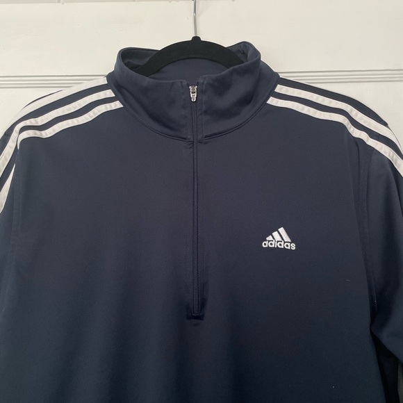 Adidas Zip Long Sleeve Shirt Sz M - Picture 3 of 9